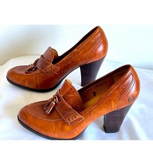 Born Nance Tassel Loafer Pump, Brown, Size 8.5, New
